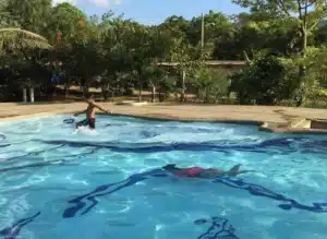 La piscine pour les volontaires