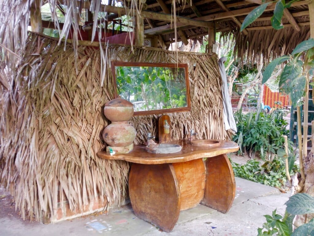 Salle de bains ferme bio Equateur